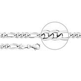 Der Kettenmacher Herren Armband Sterling-Silber 925 in 23 cm - F4-23S